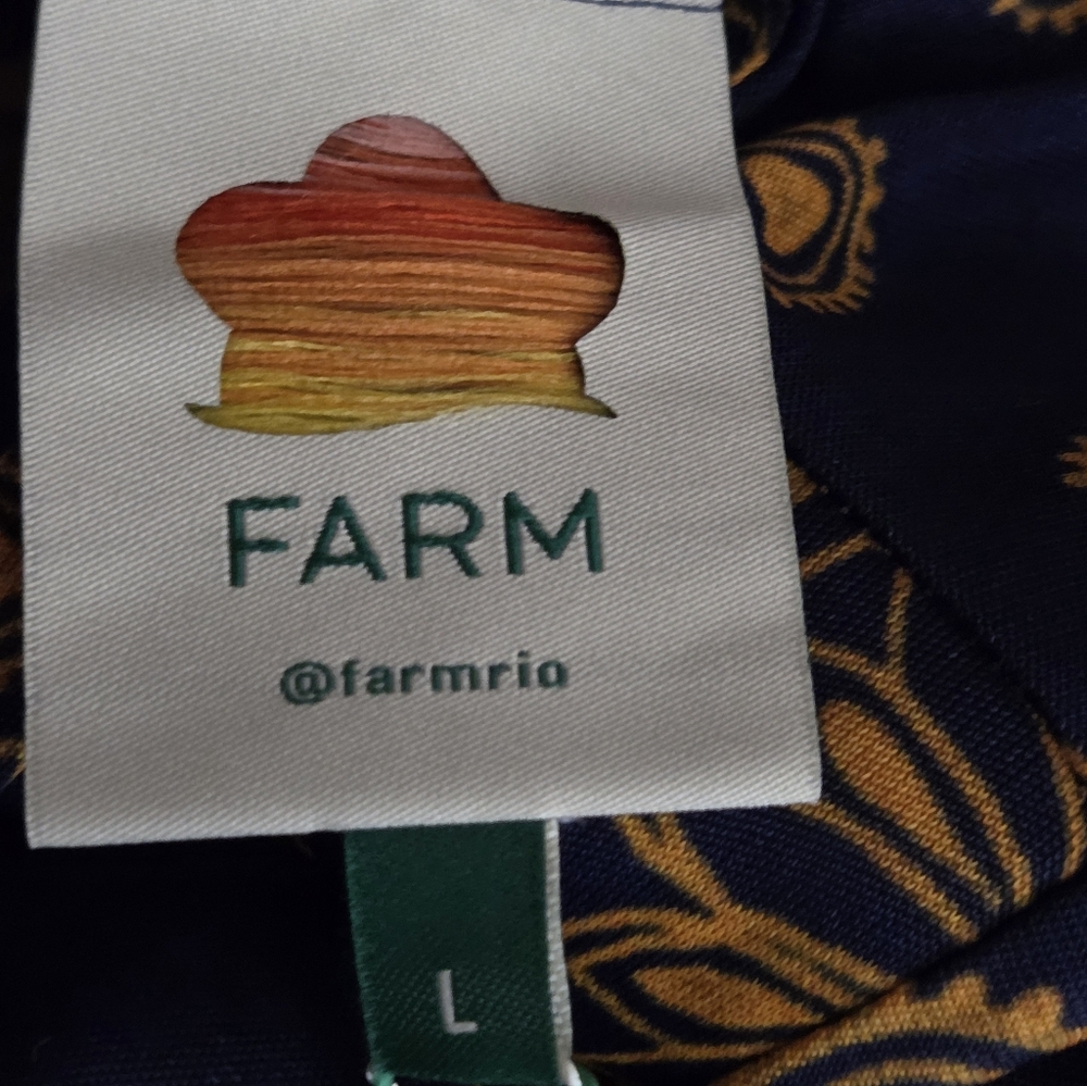 NWT FARM Rio Bandana Dream Multicolor Cut Out Maxi Dress Long Sleeve L $265 - Picture 11 of 12